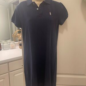 Navy Polo Dress with Logo